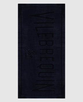 Vilebrequin Синее полотенце с узором логотипа SANC1200