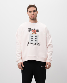 Palm Angels Розовый свитшот Holly Pin Up PMBA080S25FLE003