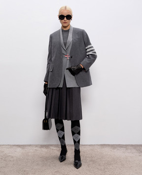 Thom Browne Серая футболка из шерсти FKA471BY1014