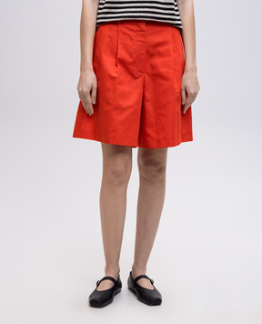 Max Mara Weekend Красные шорты ECUBA с леном. ECUBA
