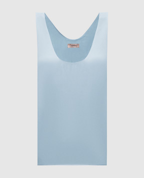 Twinset Блакитний топ з логотипом 251TP2651