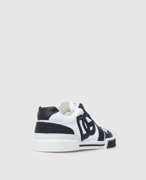 Dolce&Gabbana Детские кожаные белые кроссовки с логотипом. DA5263A11603738