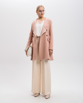 Christian Dior Бежевое двубортное пальто из кашемира 8C20824A1006