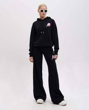Off-White Черные спортивные брюки с логотипом OWCH022S25FLE001