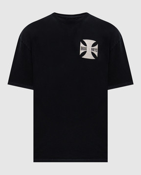 Rhude Черная футболка Boys с принтом RHPF25TT07012