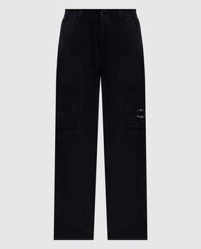 C.P. Company Черные брюки карго с логотипом MPA066A110324G