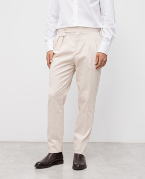 Brunello Cucinelli Бежевые штаны MP261M5030
