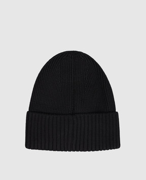 Parajumpers Чорна шапка з вовни мериноса 25WPAHAHA12