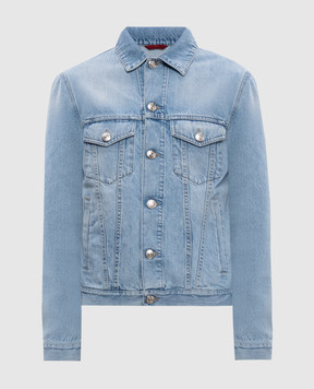 Brunello Cucinelli Блакитна джинсова куртка M241P6909