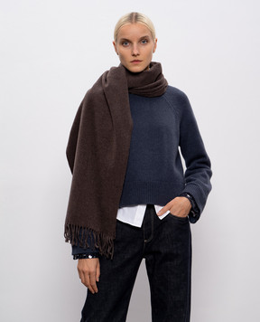 Brunello Cucinelli Коричневий шарф з кашеміру MSCDVSW01
