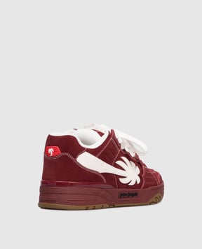 Palm Angels Бордовые замшевые кроссовки Venice PMIA101F25LEA003
