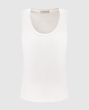 Twinset Бежевий топ в рубчик 252TP3350