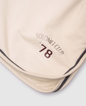 Brunello Cucinelli Детские бежевые шорты с цепочкой мониль BH827E648C