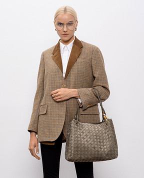 Bottega Veneta Замшева сумка-тоут Parachute кольору хакі 805090V1QE9