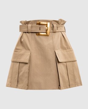 Balmain Бежева спідниця міні FF1LBA97CF69