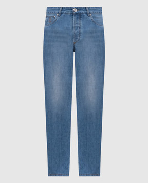 Brunello Cucinelli Блакитні джинси з ефектом потертості ME645D3210