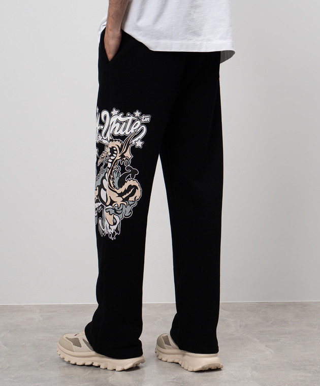 Off-White Черные спортивные штаны Dragon OMCH054F24FLE008 изображение 4