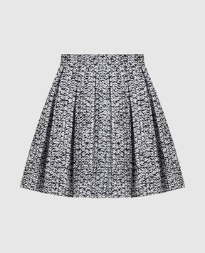 Balmain Біла твідова спідниця міні з плісуванням FF0LBB09XL35