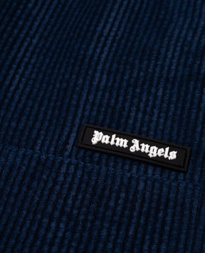 Palm Angels Дитячі сині вельветові штани з логотипом PBCF006F25FAB001612
