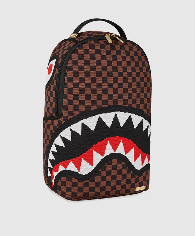 Sprayground - Дитячий коричневий рюкзак Sharks In Paris
