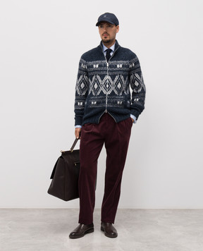 Brunello Cucinelli Блакитна сорочка в смужку MY651S1889