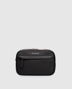 Trussardi Черная кожаная сумка с логотипом Z588E005965NMBC01L33