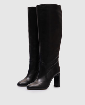 Stuart Weitzman Черные кожаные сапоги BABETTE SL545