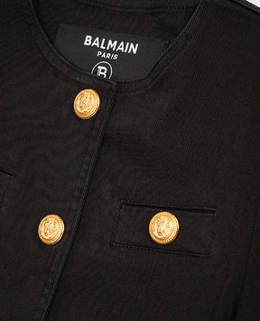 Balmain Дитячий чорний укорочений жакет BX2B54D00391214