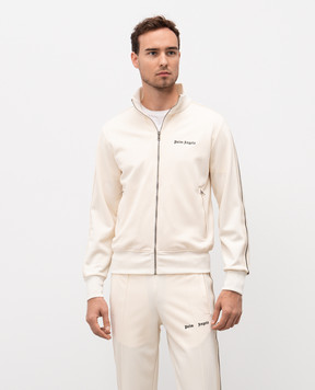 Palm Angels Бежевая спортивная куртка с логотипом PMBD058C99FAB002