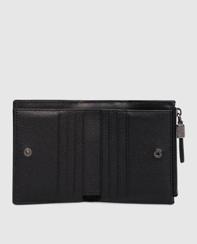 Brunello Cucinelli Черный кожаный портмоне с логотипом MWEIM2718