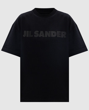 Jil Sander Чорна футболка з принтом логотипа J03GC0137J20243