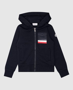 Moncler ENFANT Дитяча синя спортивна куртка з логотипом J29548G00031899PS810