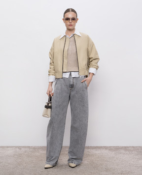 Brunello Cucinelli Сірі джинси Curved MA095P5657
