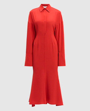 Max Mara Sportmax Червона сукня-сорочка OLTRE із шовку OLTRE
