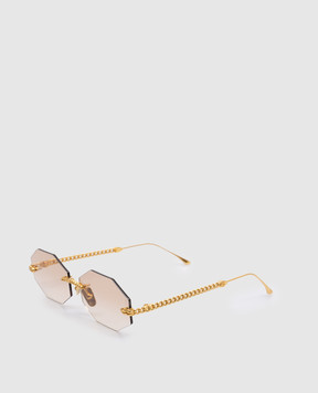 Anna-Karin Karlsson Золотисті сонцезахисні окуляри Chain Nest з покриттям золота 24 карат S2115502