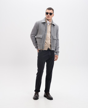 Brunello Cucinelli Бежевый кардиган из шерсти и кашемира M2400106