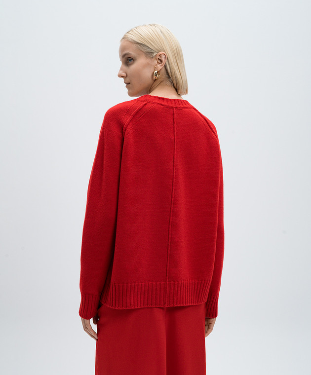 Rohe Червоний светр з вовни і кашеміру 41223144 зображення 4