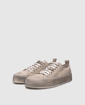 Ann Demeulemeester Бежевые замшевые кеды Nono с винтажным эффектом B0012588LT147