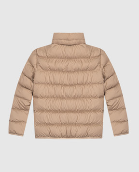 Moncler ENFANT Дитяча бежева пухова куртка з логотипом K29541A00026597X26