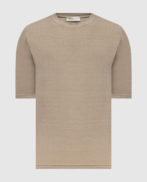 Cashmere&Whiskey Бежевая футболка из льна TS6452360706F