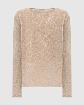 Ermanno Scervino Бежевий топ з кристалами D452L329CTCBM