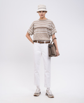 Brunello Cucinelli Білі джинси з патчем логотипа M0H81P5847