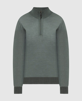 Canali Зеленый джемпер из шерсти MK00077C0015