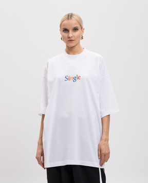 Vetements Белая футболка с надписью UA66TR700Ww