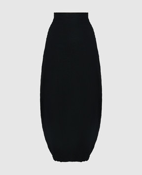 Marc Le Bihan Черная юбка с шелком с эффектом жатки 25905