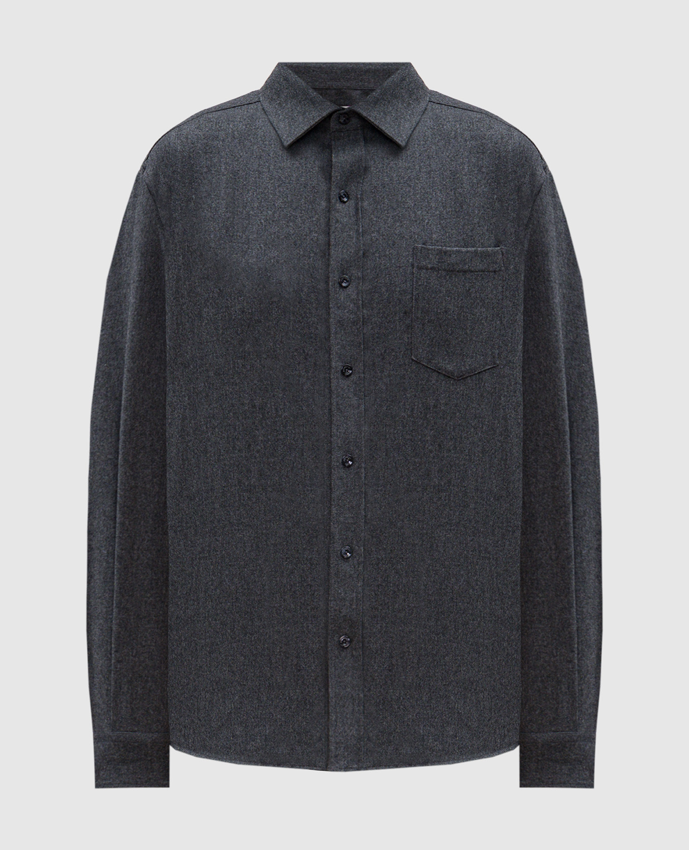 

Серая рубашка из шерсти и кашемира, Серый, Рубашки