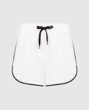 Brunello Cucinelli Белые шорты с цепочкой мониль MN05NEO489