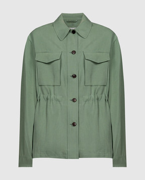 Woolrich Зеленая рубашка на кулиске с льном CFWWOS0106FRUT3043