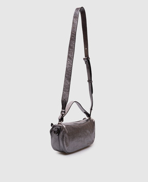 Gianni Chiarini Срібляста шкіряна сумка-багет Cindy BS11700VNCMET