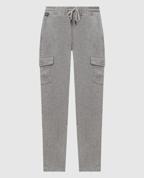 CAPOBIANCO Серые брюки с логотипом 17M721DF004656GREY